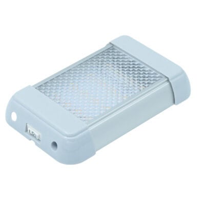 12V caravan LED light with reflective surface for illumination.