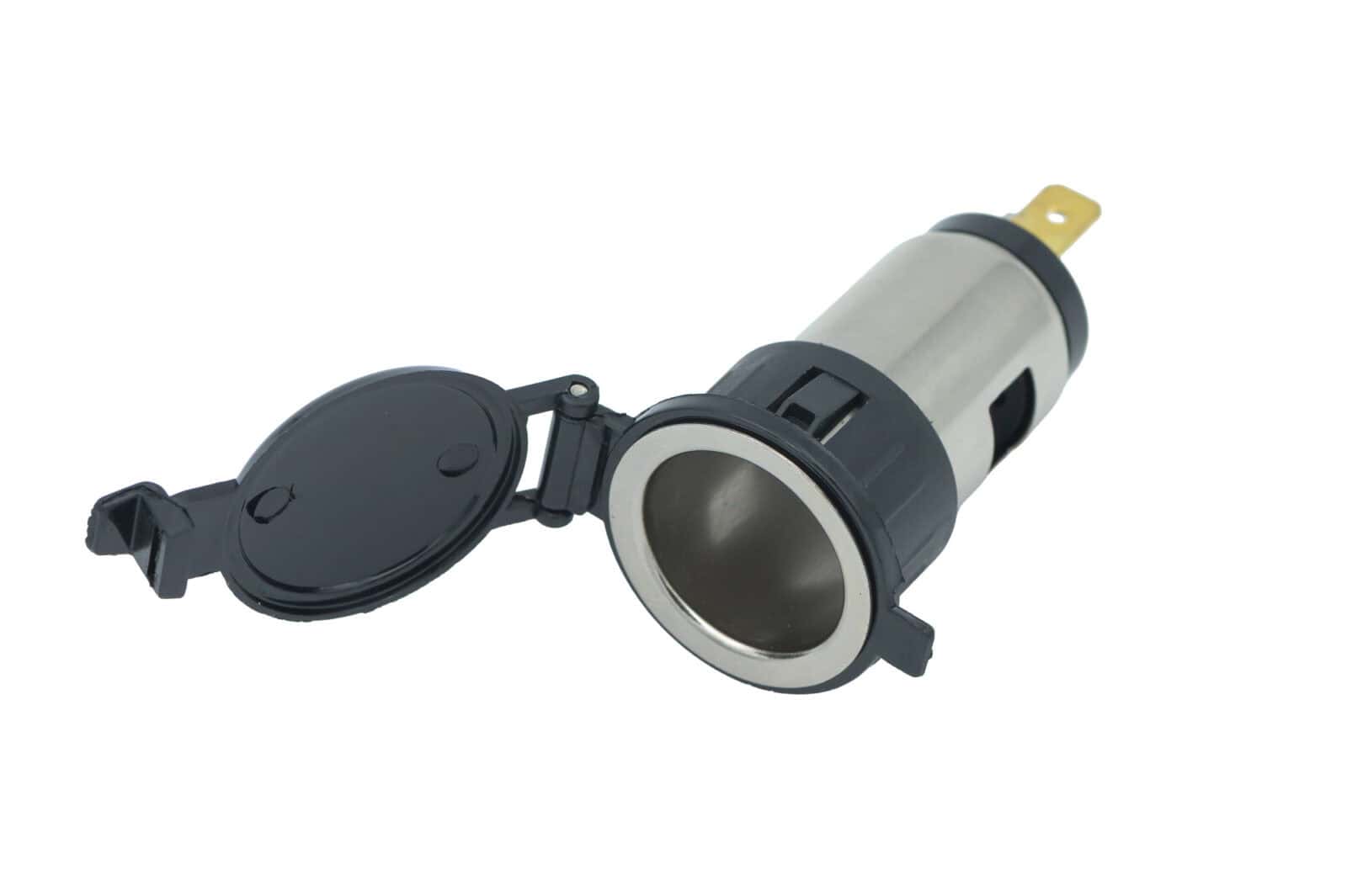 Female lighter socket for LED lighting and automotive accessories.