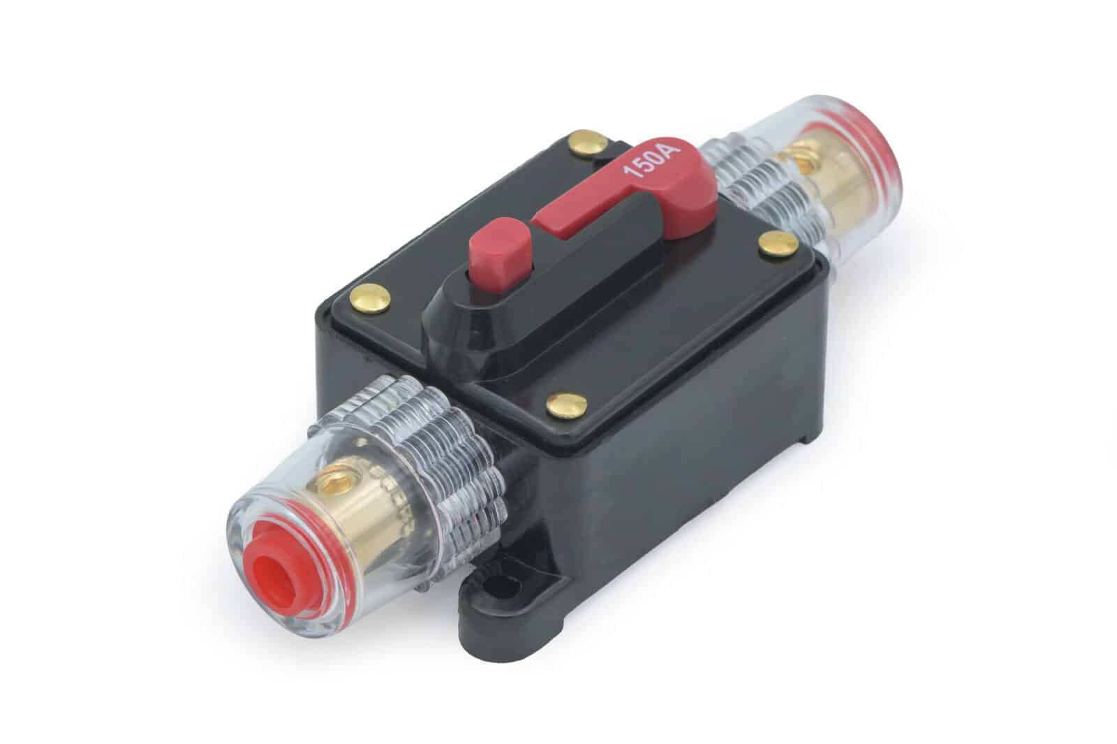 150 Amp circuit breaker for electrical protection and safety.