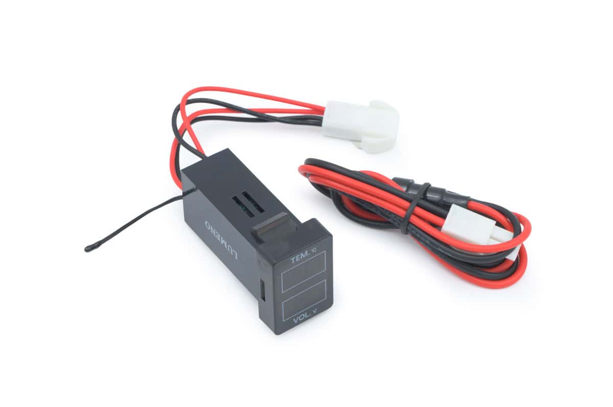 Temp gauge with volt meter for automotive applications from Lumenoled.