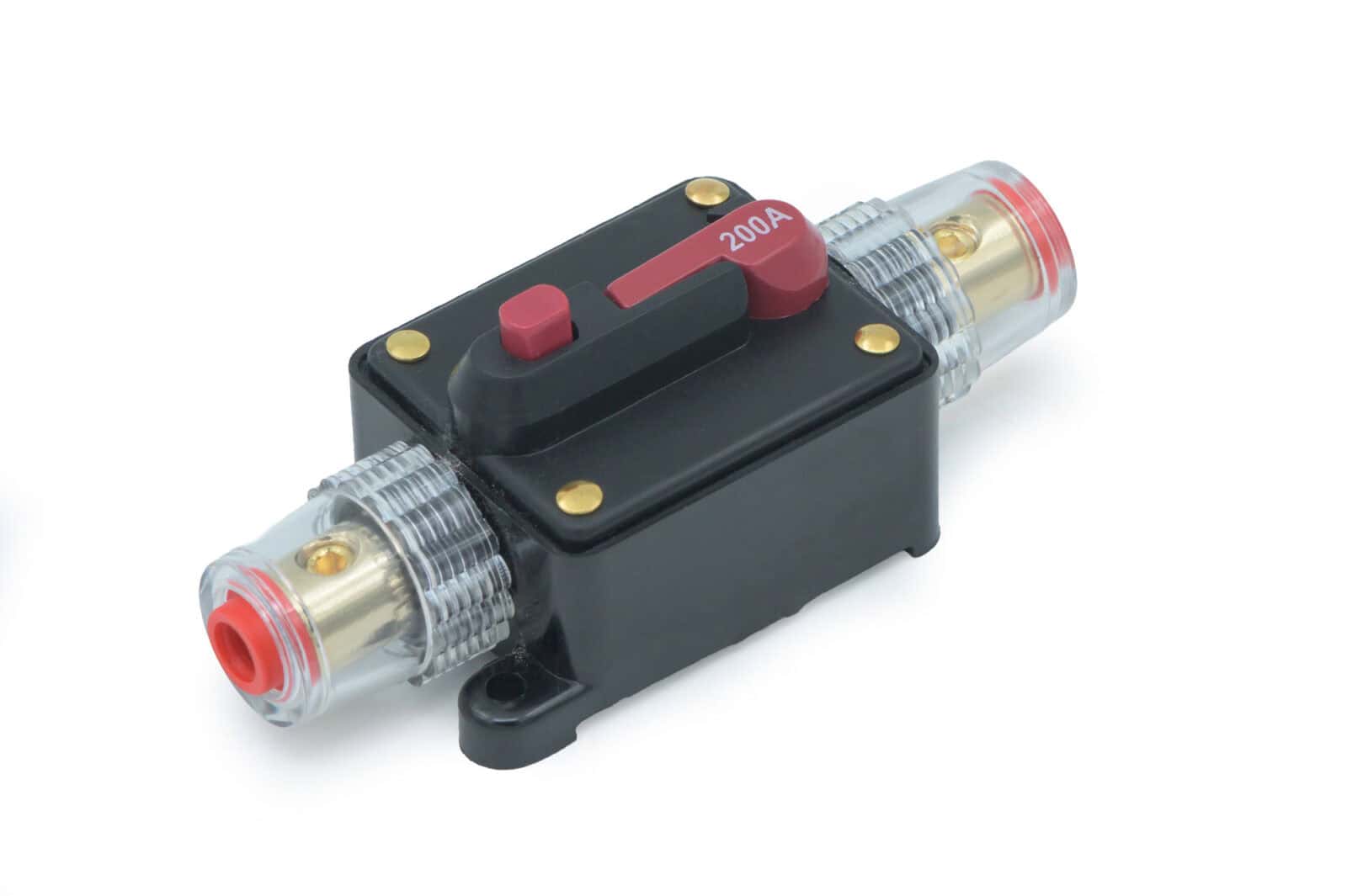 200 Amp circuit breaker for electrical protection and safety.