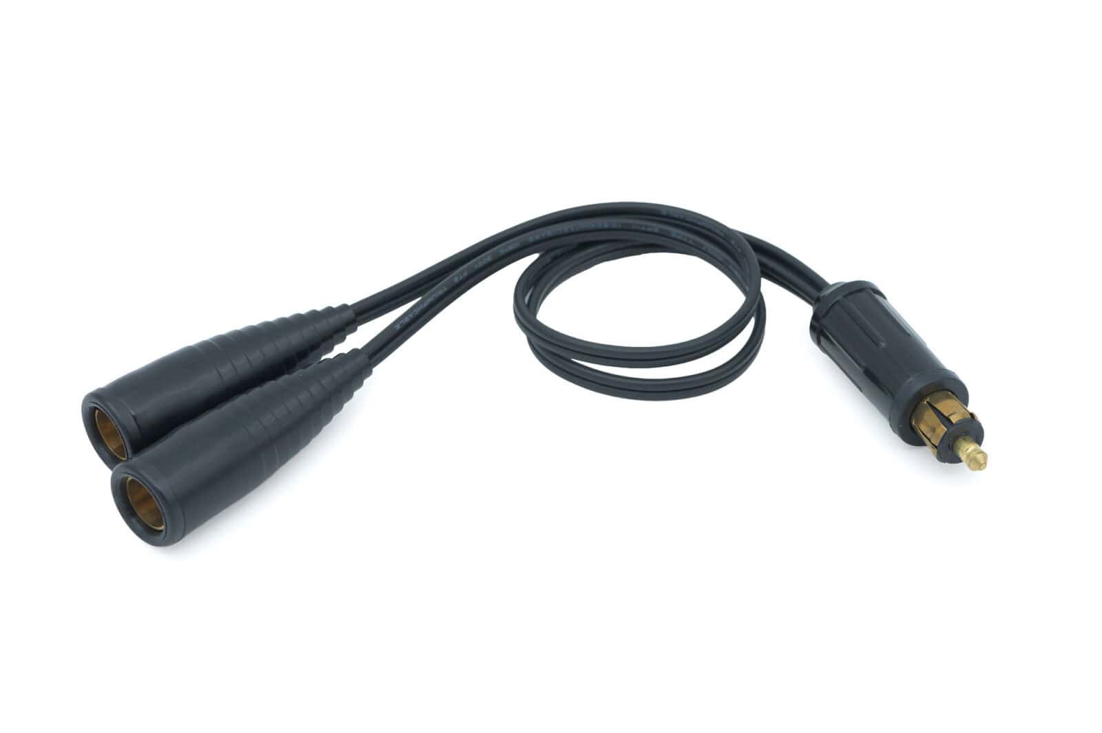Dual RCA audio splitter cable for high-quality sound connections.