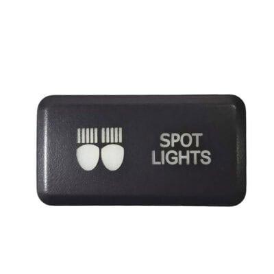 Horizontal switch for spot lights with two buttons and LED indicators.
