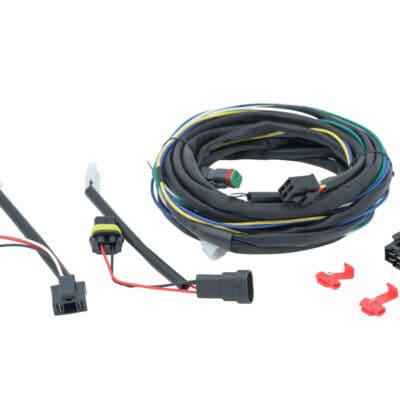 LED wiring harness with connectors and cables for lighting installation.