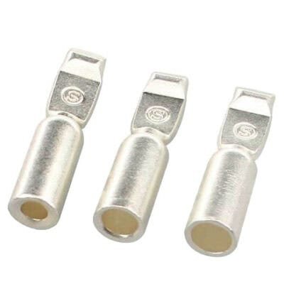 Three square connector terminals for electrical connections, 175 Amp capacity.